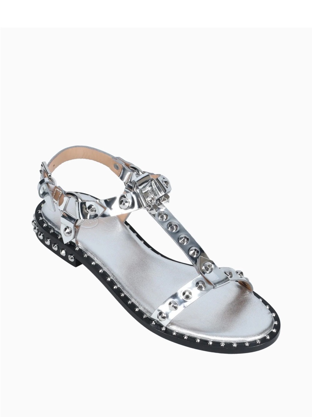 ASH Patsy Metallic Studded Sandal Size 40